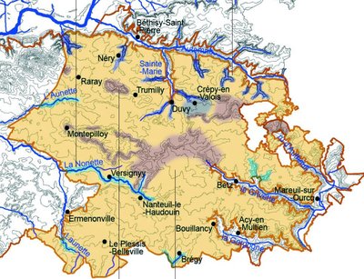 carte du pays de Valois